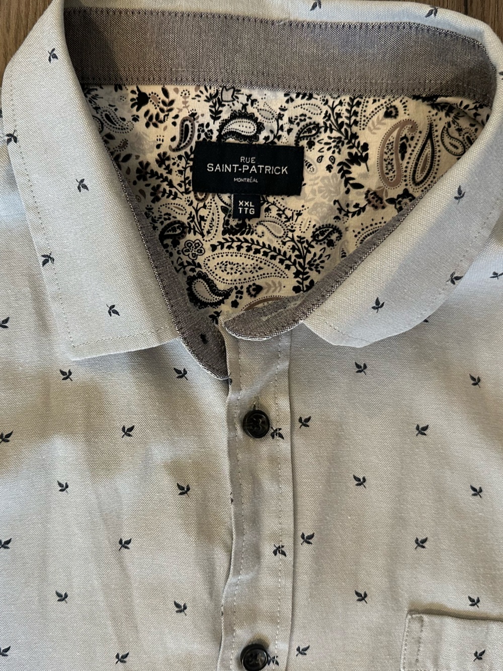 Light Grey Men’s Short Sleeve Dress Shirt